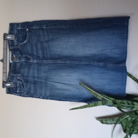 Maurices Dresses & Skirts - Maurices|| Distressed midi jeanskirt